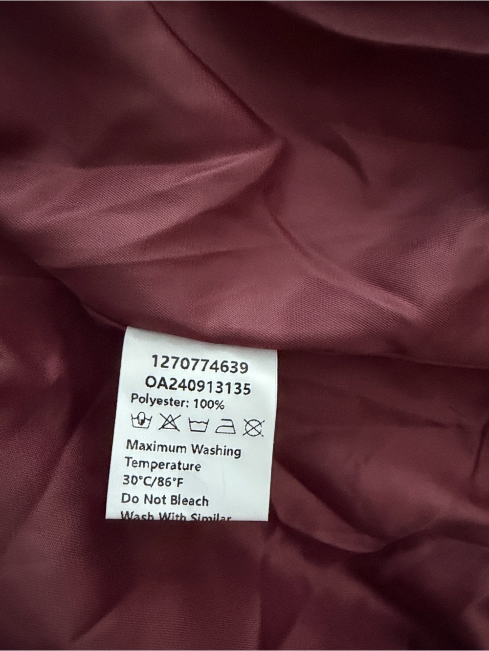 Commense Burgundy Short Trench Coat with Buckle Collar - Picture 10 of 10